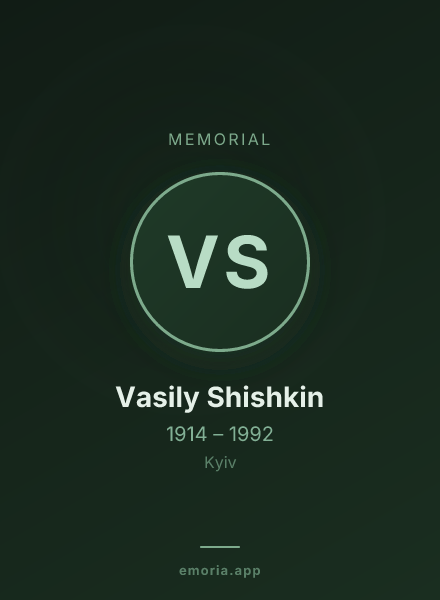 Memorial portrait of Vasily Shishkin