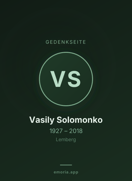 Gedenkportrait von Vasily Solomonko