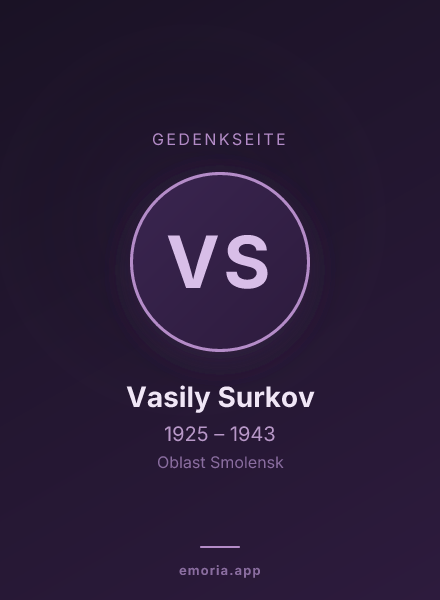 Gedenkportrait von Vasily Surkov