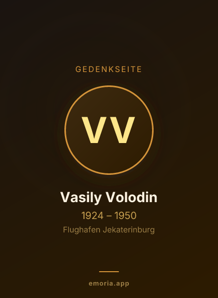 Gedenkportrait von Vasily Volodin