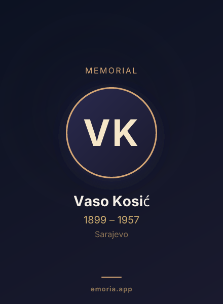 Memorial portrait of Vaso Kosić
