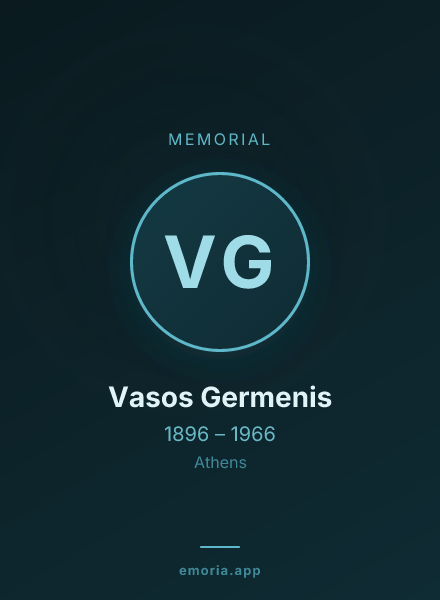 Memorial portrait of Vasos Germenis