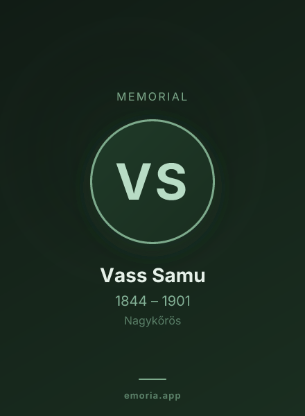 Memorial portrait of Vass Samu