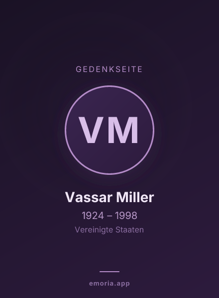 Gedenkportrait von Vassar Miller