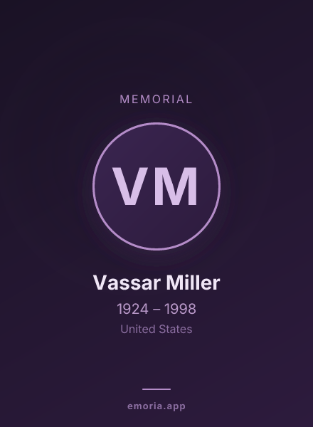 Memorial portrait of Vassar Miller