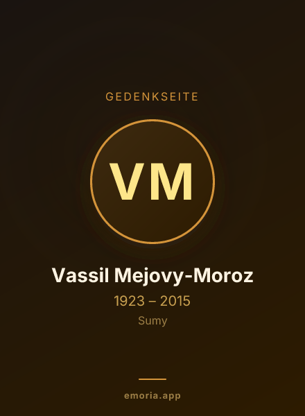 Gedenkportrait von Vassil Mejovy-Moroz