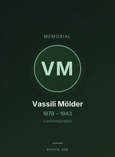 Memorial portrait of Vassili Mölder