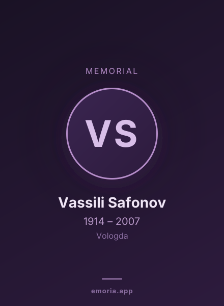 Memorial portrait of Vassili Safonov