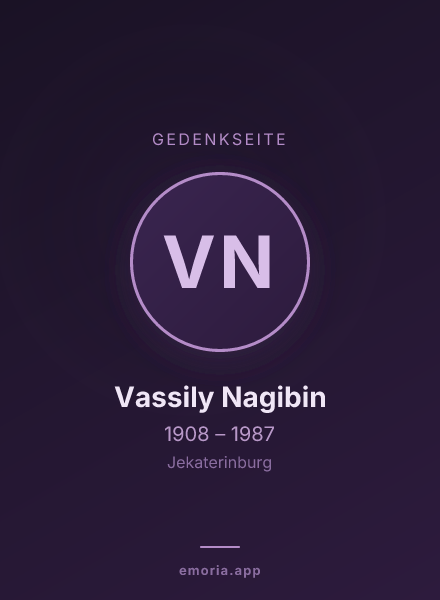 Gedenkportrait von Vassily Nagibin