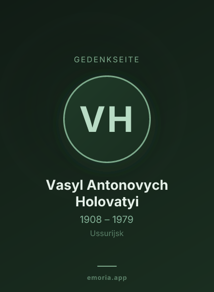 Gedenkportrait von Vasyl Antonovych Holovatyi