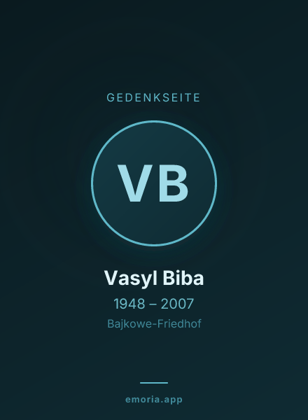 Gedenkportrait von Vasyl Biba