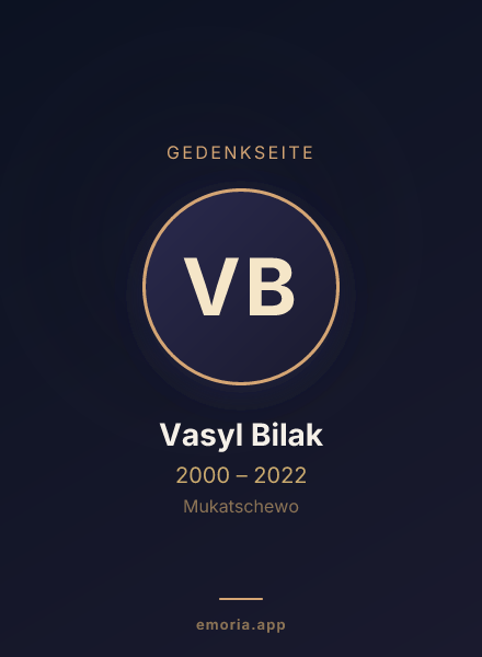 Gedenkportrait von Vasyl Bilak