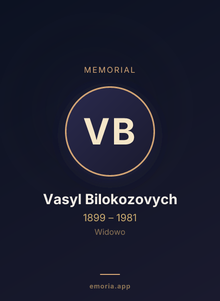 Memorial portrait of Vasyl Bilokozovych