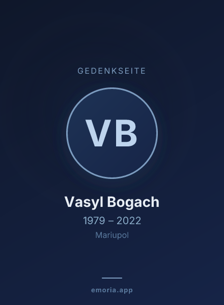 Gedenkportrait von Vasyl Bogach