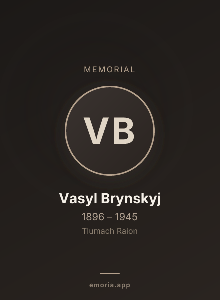 Memorial portrait of Vasyl Brynskyj