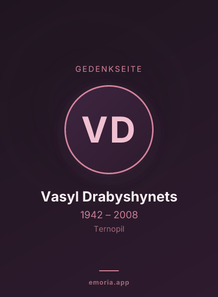 Gedenkportrait von Vasyl Drabyshynets