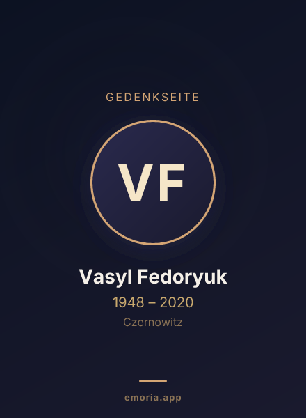 Gedenkportrait von Vasyl Fedoryuk