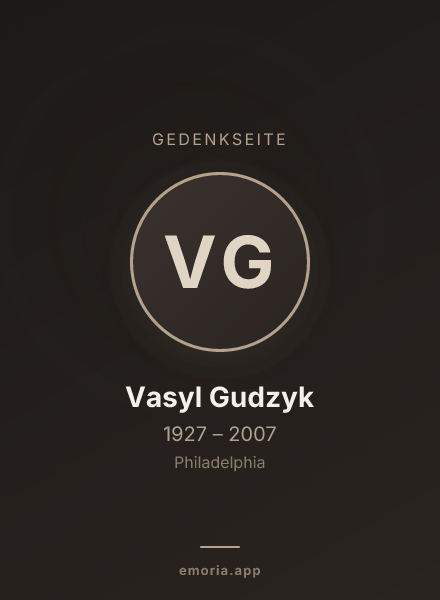 Gedenkportrait von Vasyl Gudzyk