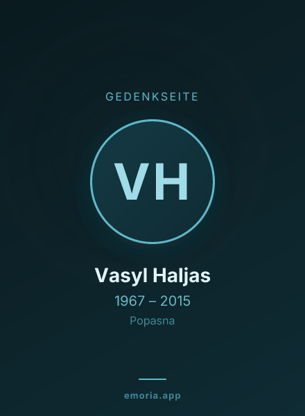 Gedenkportrait von Vasyl Haljas