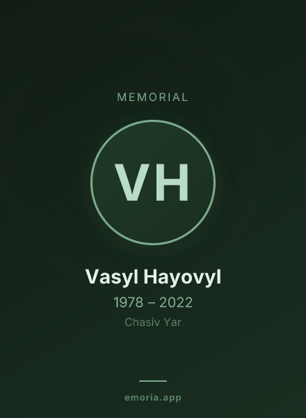 Memorial portrait of Vasyl HayovyI