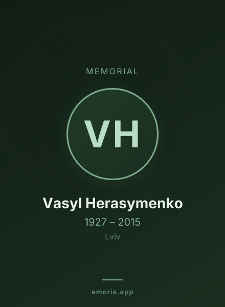 Memorial portrait of Vasyl Herasymenko