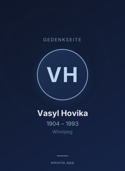 Gedenkportrait von Vasyl Hovika