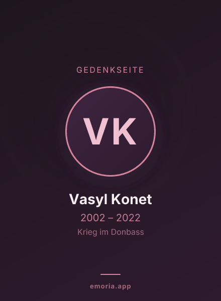 Gedenkportrait von Vasyl Konet