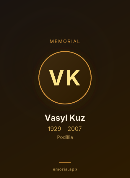 Memorial portrait of Vasyl Kuz