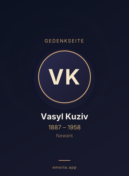Gedenkportrait von Vasyl Kuziv