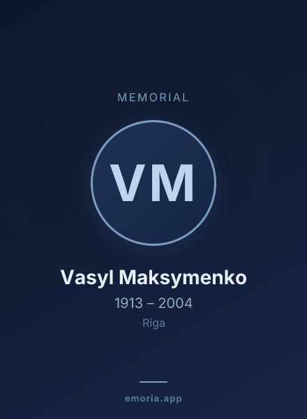 Memorial portrait of Vasyl Maksymenko