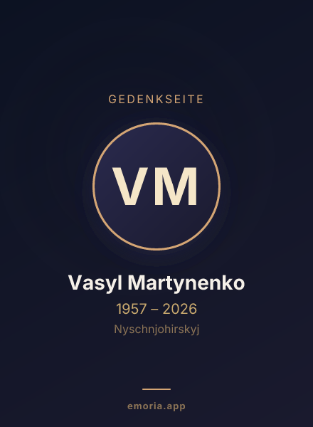 Gedenkportrait von Vasyl Martynenko