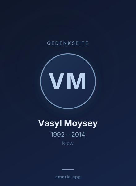 Gedenkportrait von Vasyl Moysey