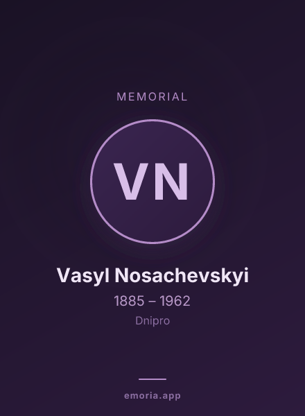 Memorial portrait of Vasyl Nosachevskyi
