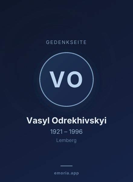 Gedenkportrait von Vasyl Odrekhivskyi