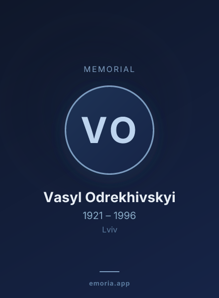 Memorial portrait of Vasyl Odrekhivskyi