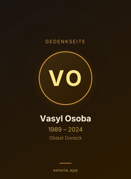 Gedenkportrait von Vasyl Osoba