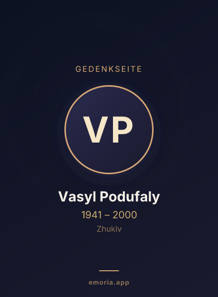 Gedenkportrait von Vasyl Podufaly