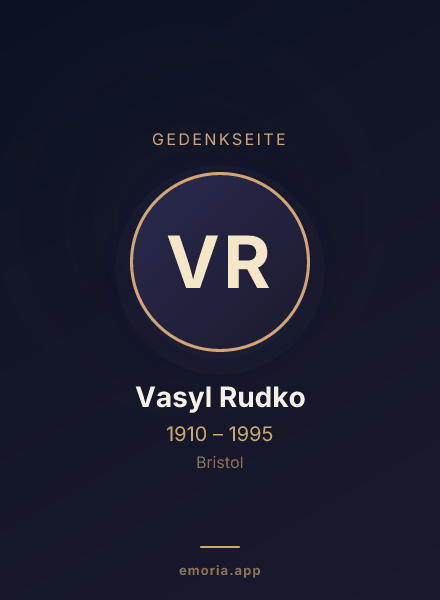 Gedenkportrait von Vasyl Rudko