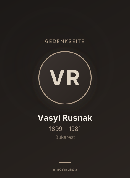 Gedenkportrait von Vasyl Rusnak