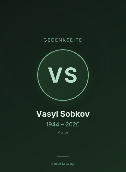 Gedenkportrait von Vasyl Sobkov