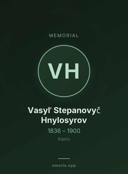 Memorial portrait of Vasylʹ Stepanovyč Hnylosyrov