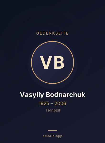 Gedenkportrait von Vasyliy Bodnarchuk