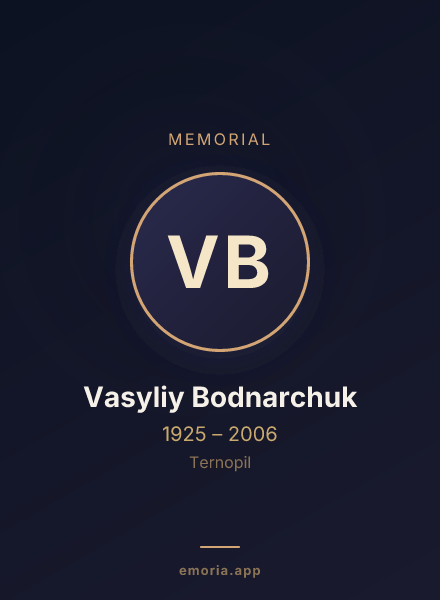 Memorial portrait of Vasyliy Bodnarchuk