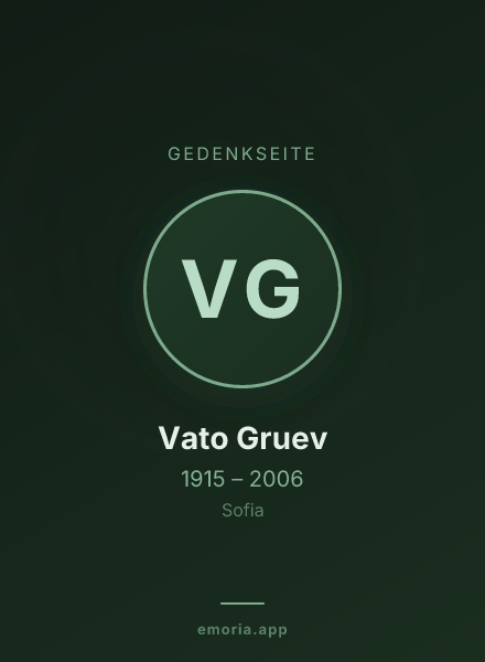 Gedenkportrait von Vato Gruev