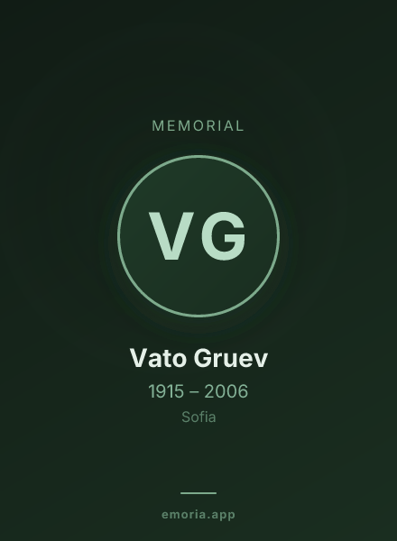 Memorial portrait of Vato Gruev