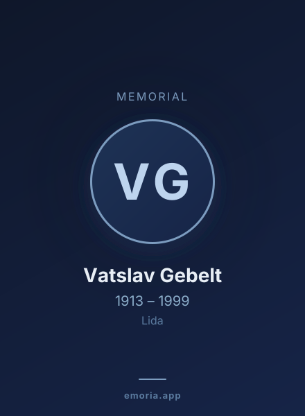 Memorial portrait of Vatslav Gebelt