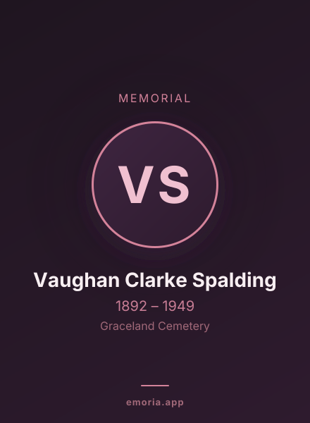 Memorial portrait of Vaughan Clarke Spalding
