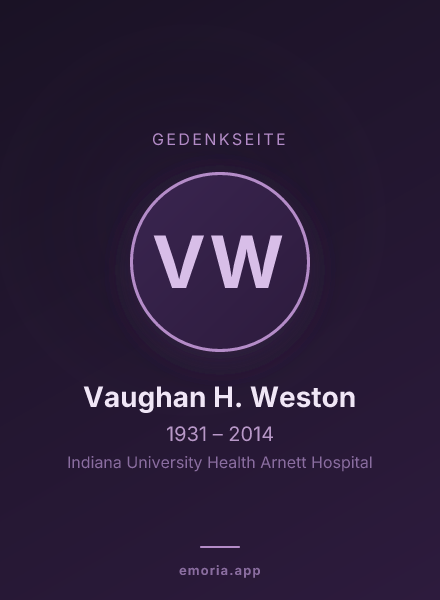 Gedenkportrait von Vaughan H. Weston
