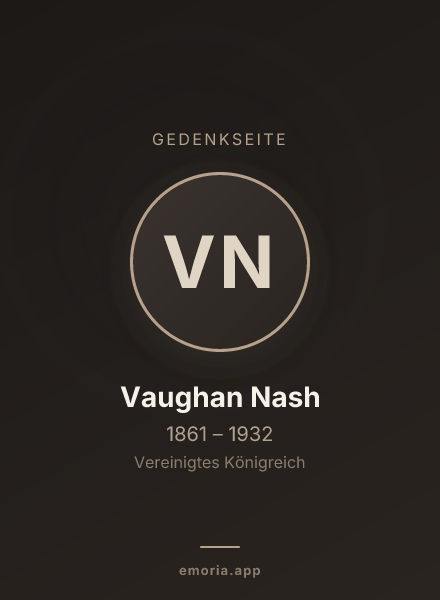 Gedenkportrait von Vaughan Nash