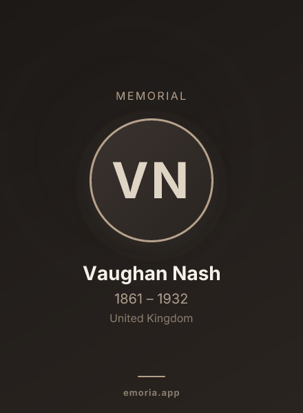 Memorial portrait of Vaughan Nash